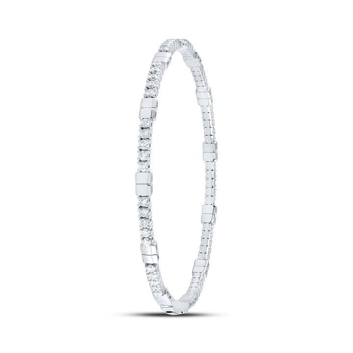 1 3/8CTW-DIA ANA M FASHION FLEXIBLE BANGLE (60X50MM) Daisy Joyeria