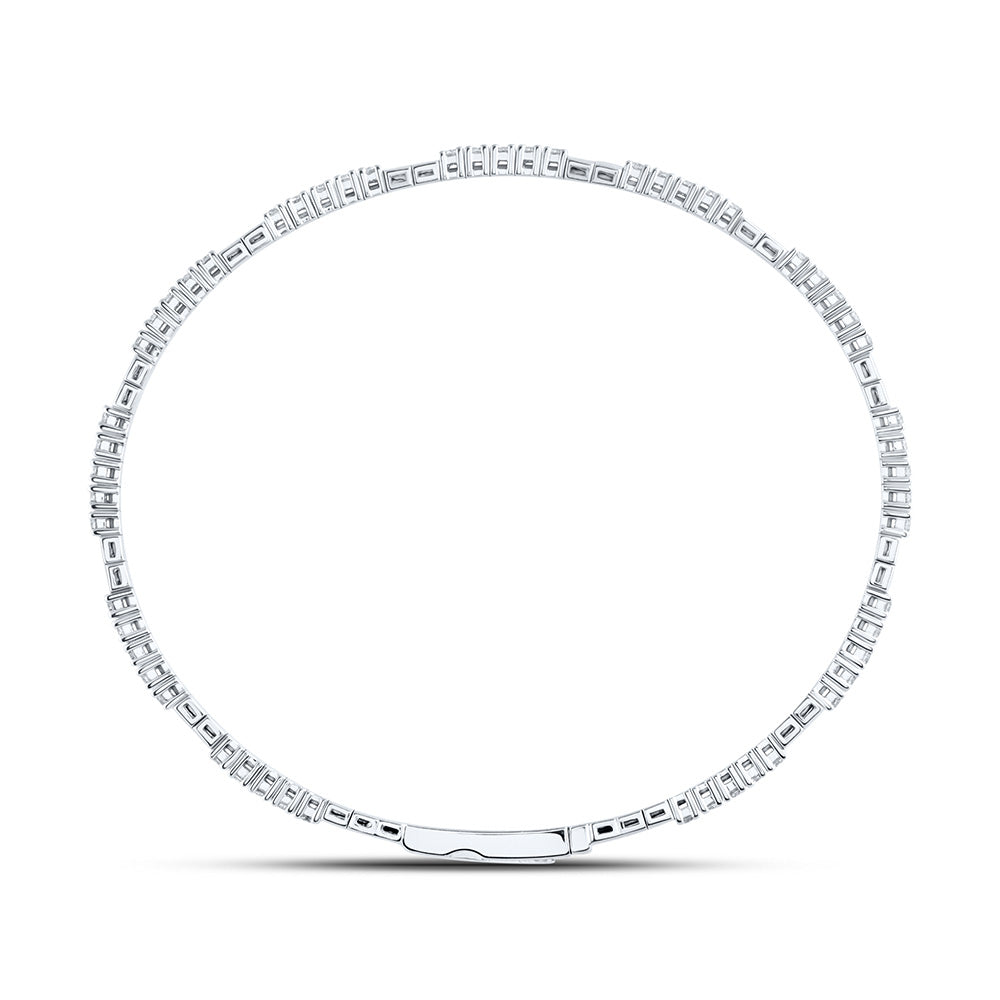 1 3/8CTW-DIA ANA M FASHION FLEXIBLE BANGLE (60X50MM) Daisy Joyeria