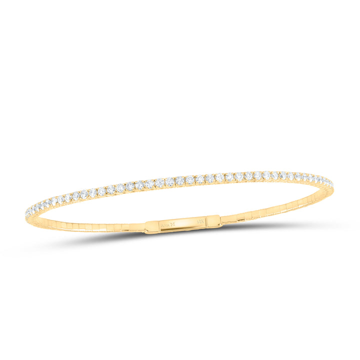 1 5/8CTW-DIA ANA M FASHION FLEXIBLE BANGLE (60X50MM) Daisy Joyeria