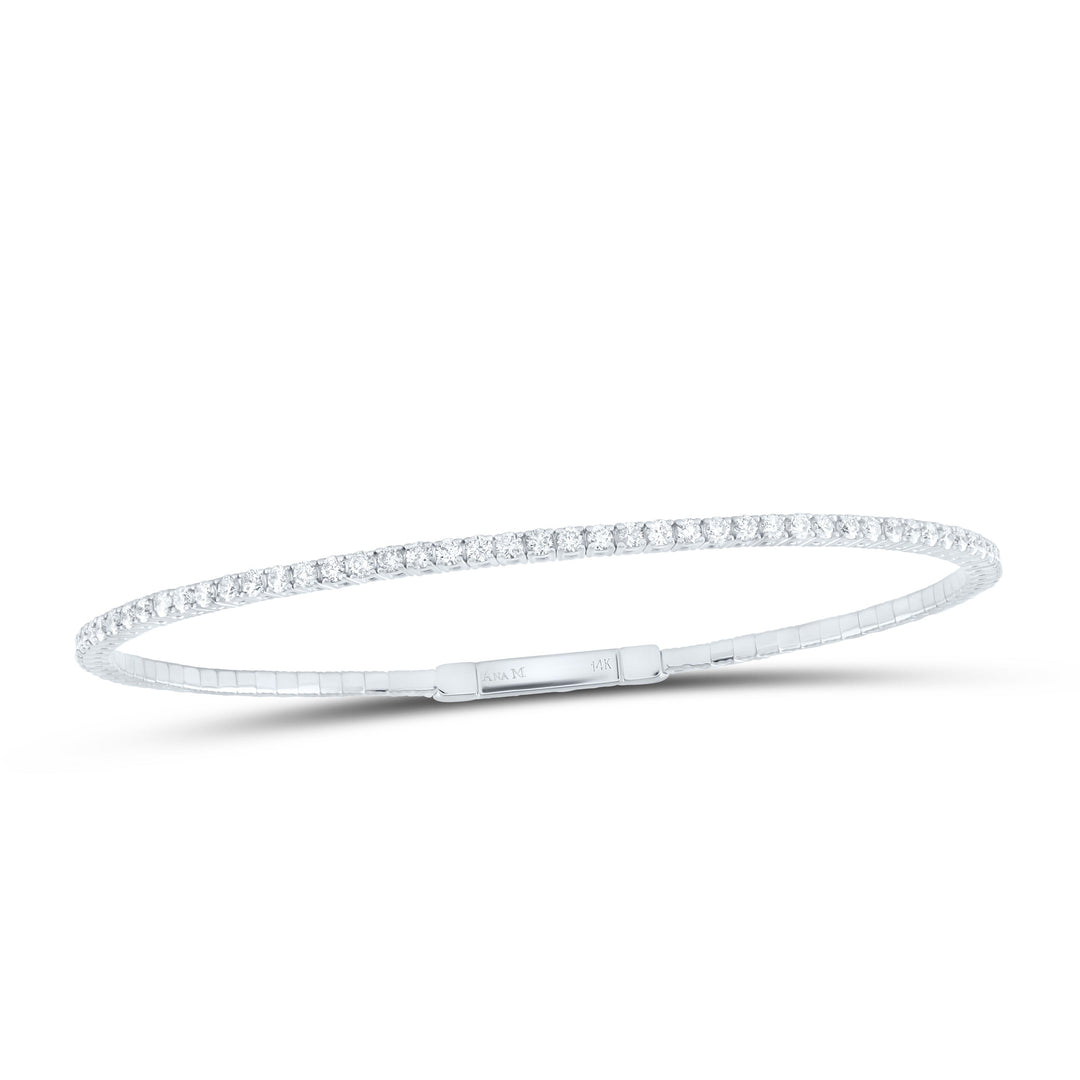 1 5/8CTW-DIA ANA M FASHION FLEXIBLE BANGLE (60X50MM) Daisy Joyeria