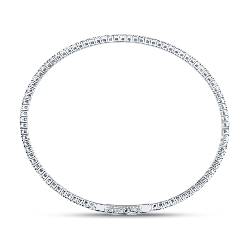 1 5/8CTW-DIA ANA M FASHION FLEXIBLE BANGLE (60X50MM) Daisy Joyeria