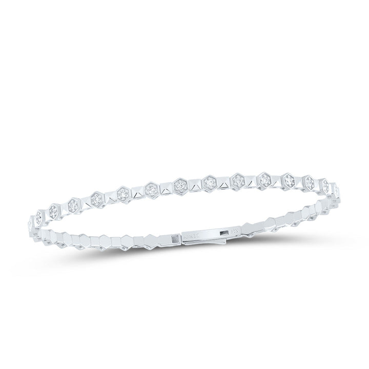 3/8CTW-DIA ANA M FASHION FLEXIBLE BANGLE (60X50MM) Daisy Joyeria
