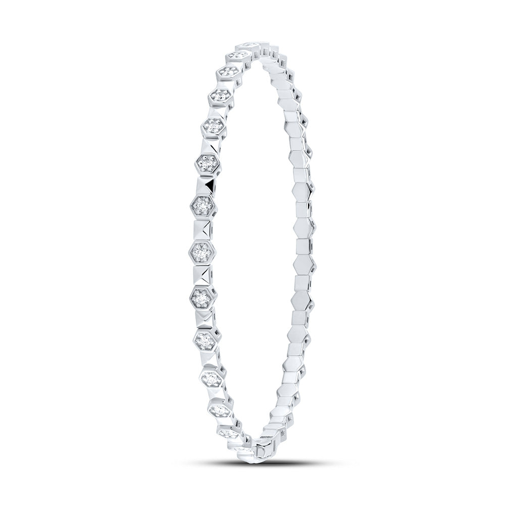 3/8CTW-DIA ANA M FASHION FLEXIBLE BANGLE (60X50MM) Daisy Joyeria