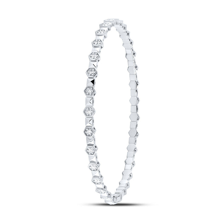 3/8CTW-DIA ANA M FASHION FLEXIBLE BANGLE (60X50MM) Daisy Joyeria