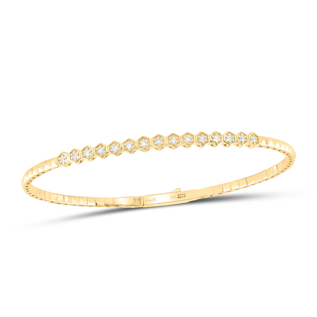 1/5CTW-DIA ANA M FASHION FLEXIBLE BANGLE (60X50MM) Daisy Joyeria