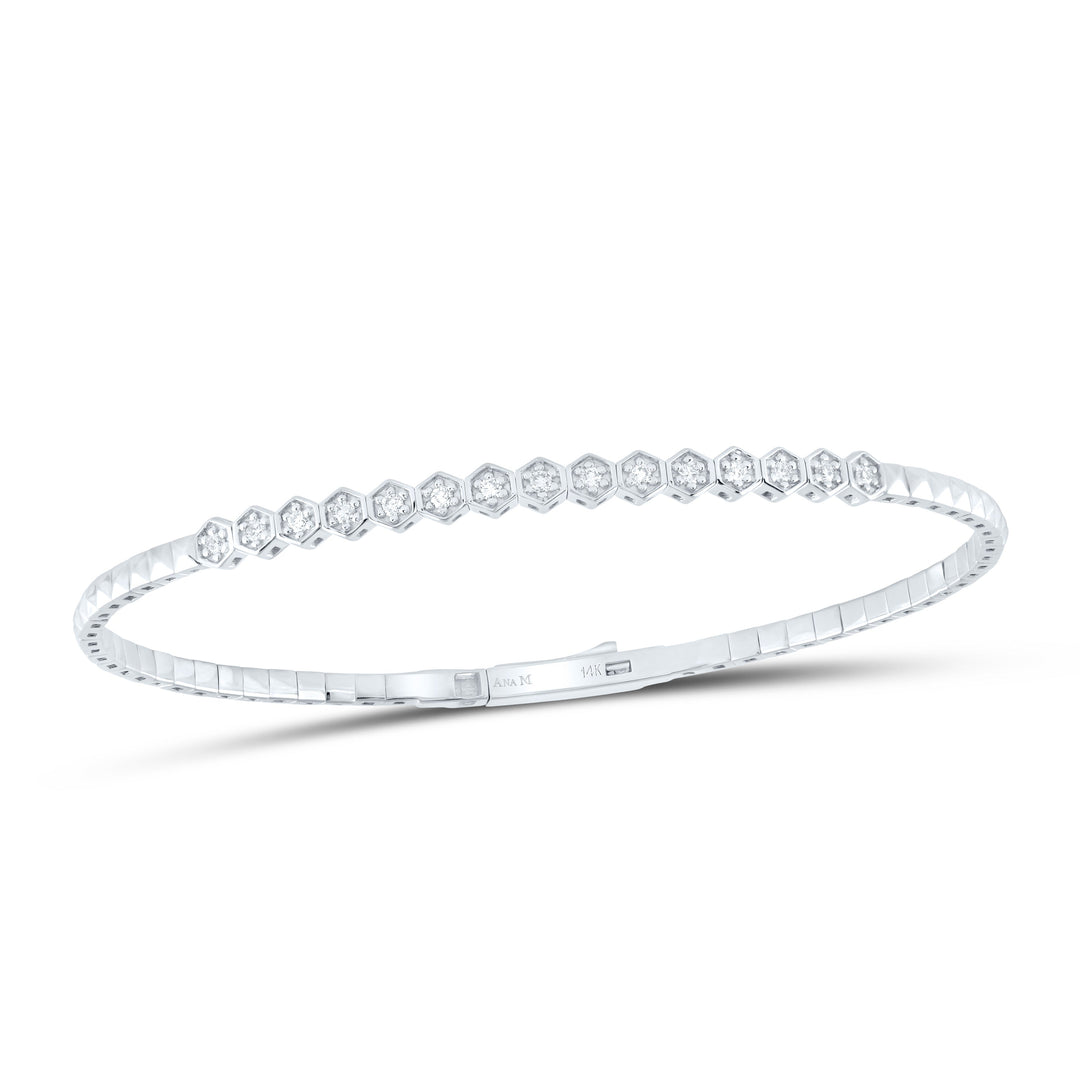 1/5CTW-DIA ANA M FASHION FLEXIBLE BANGLE (60X50MM) Daisy Joyeria