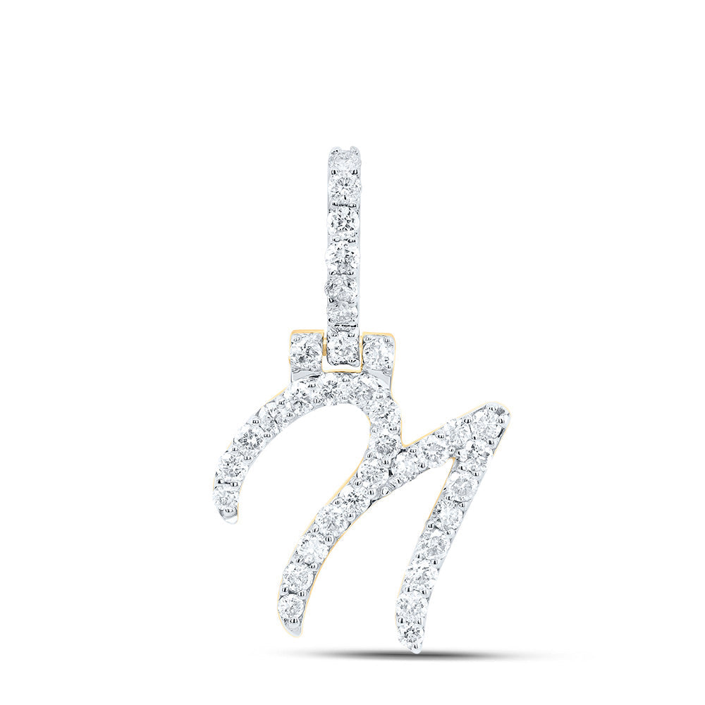 1/2CTW-DIA NK FASHION INITIAL "N" PENDANT Daisy Joyeria