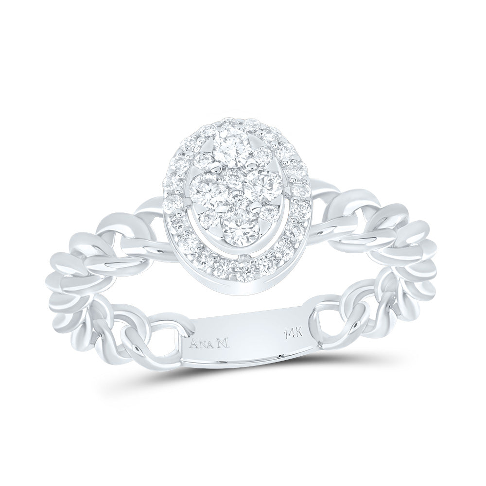 1/3CTW-DIA ANA M OVAL FASHION RING 7 Daisy Joyeria