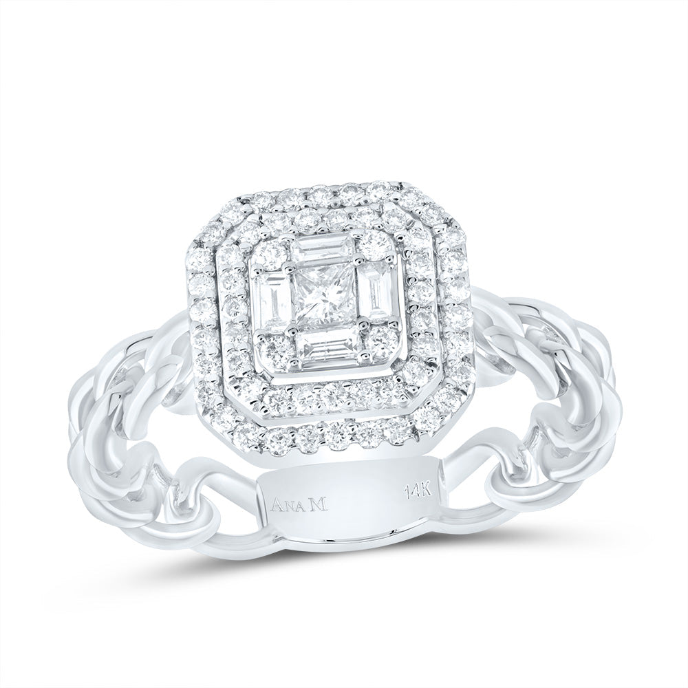 1/2CTW-DIA ANA M OCTAGON FASHION RING 7 Daisy Joyeria