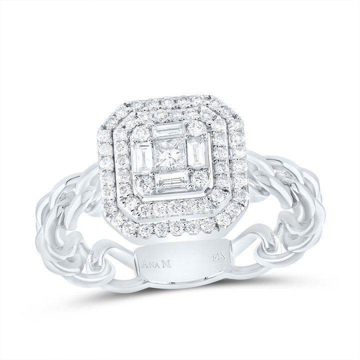 1/2CTW-DIA ANA M OCTAGON FASHION RING 7 Daisy Joyeria