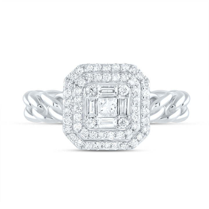 1/2CTW-DIA ANA M OCTAGON FASHION RING 7 Daisy Joyeria