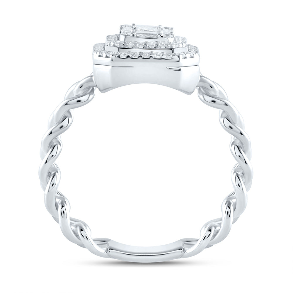 1/2CTW-DIA ANA M OCTAGON FASHION RING 7 Daisy Joyeria