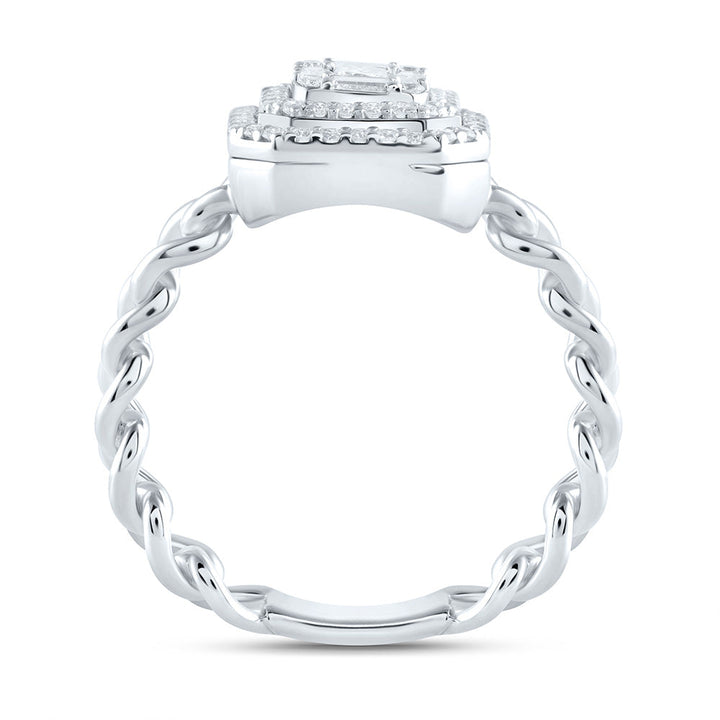 1/2CTW-DIA ANA M OCTAGON FASHION RING 7 Daisy Joyeria