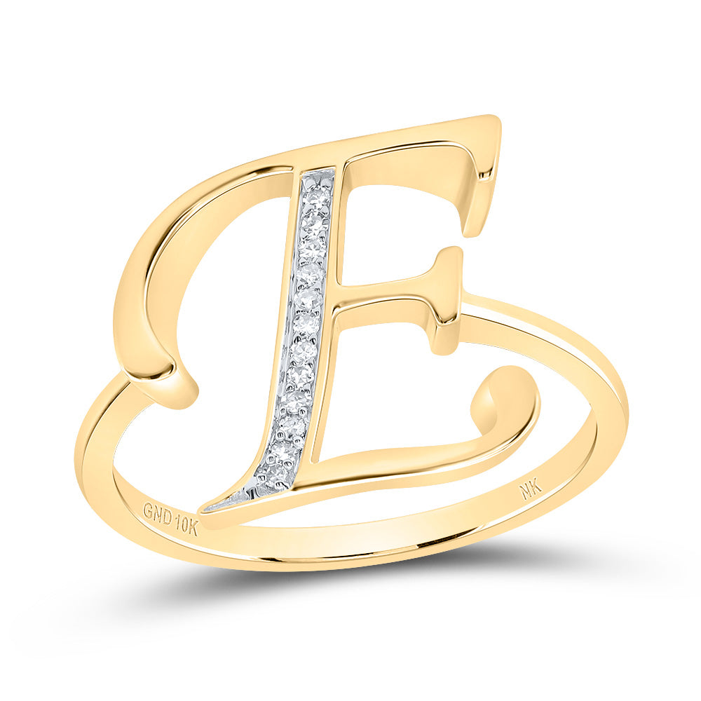 1/20CTW-DIA NK GIFT INITIAL "E" LADIES RING 7 Daisy Joyeria