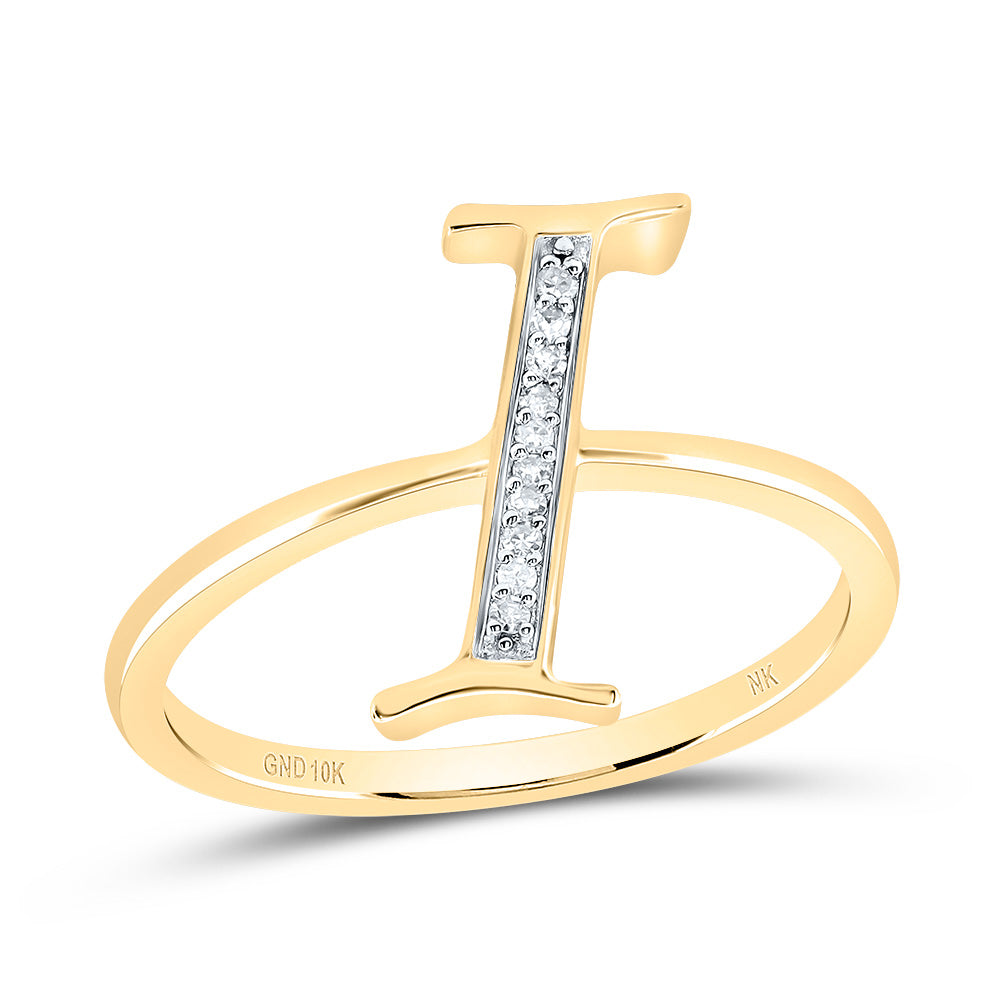 1/20CTW-DIA NK GIFT INITIAL "I" LADIES RING 7 Daisy Joyeria