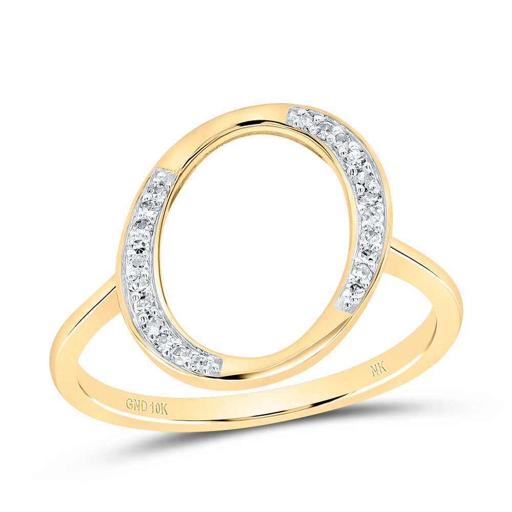 1/10CTW-DIA NK GIFT INITIAL "O" LADIES RING 7 Daisy Joyeria