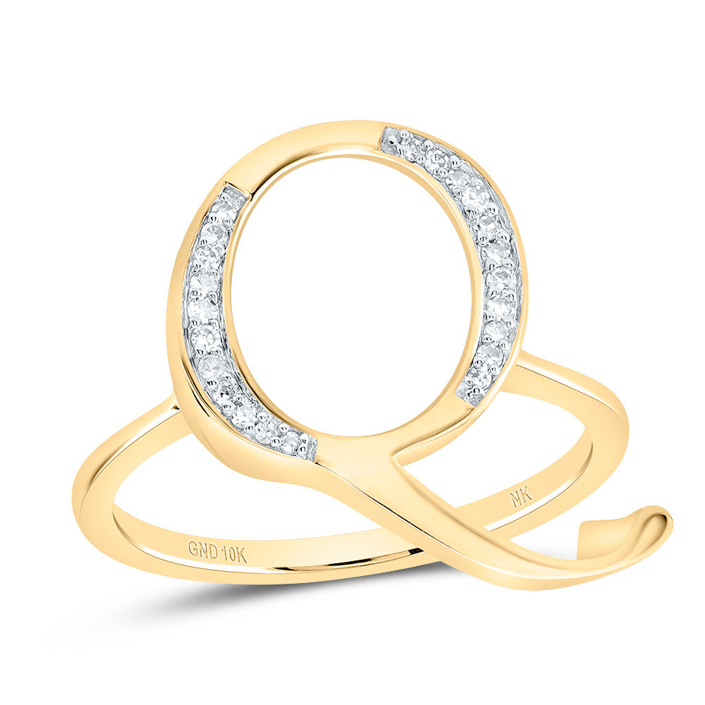 1/10CTW-DIA NK GIFT INITIAL "Q" LADIES RING 7 Daisy Joyeria
