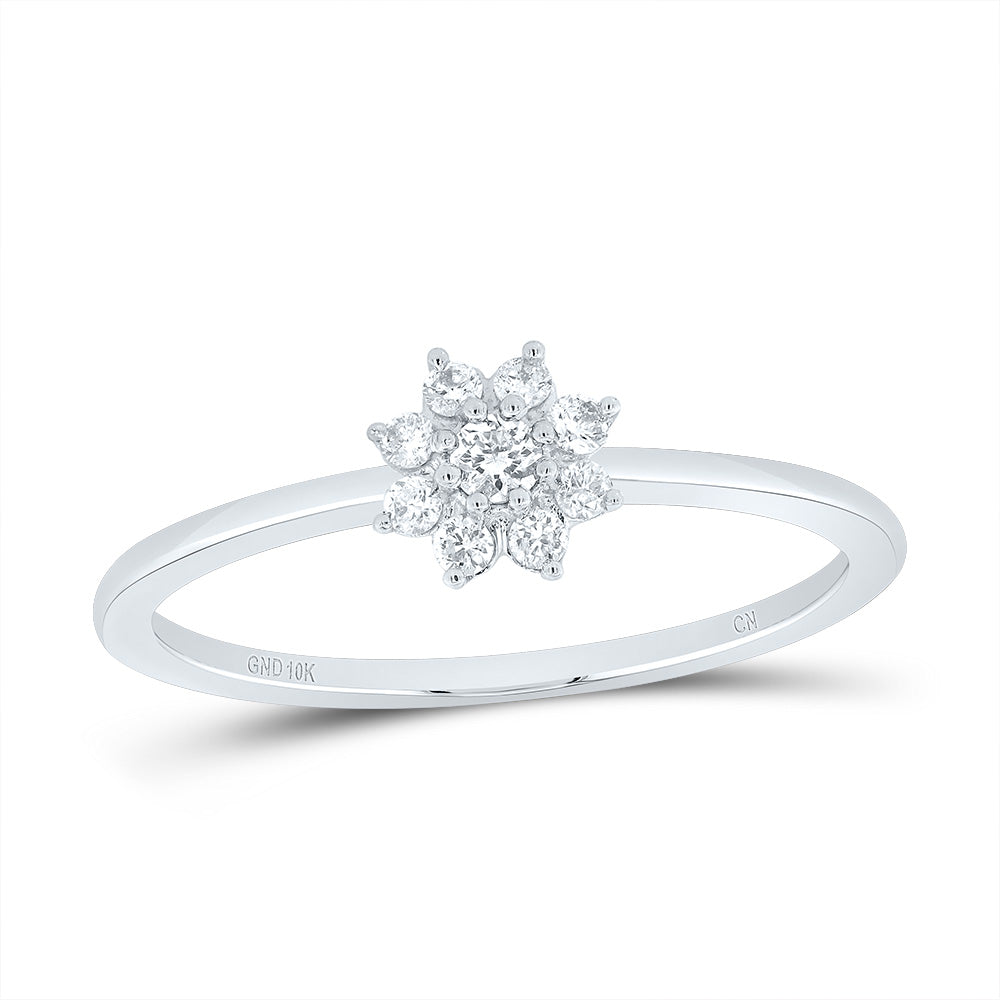 1/10CT-DIA CN FLOWER FASHION LADIES RING 7 Daisy Joyeria