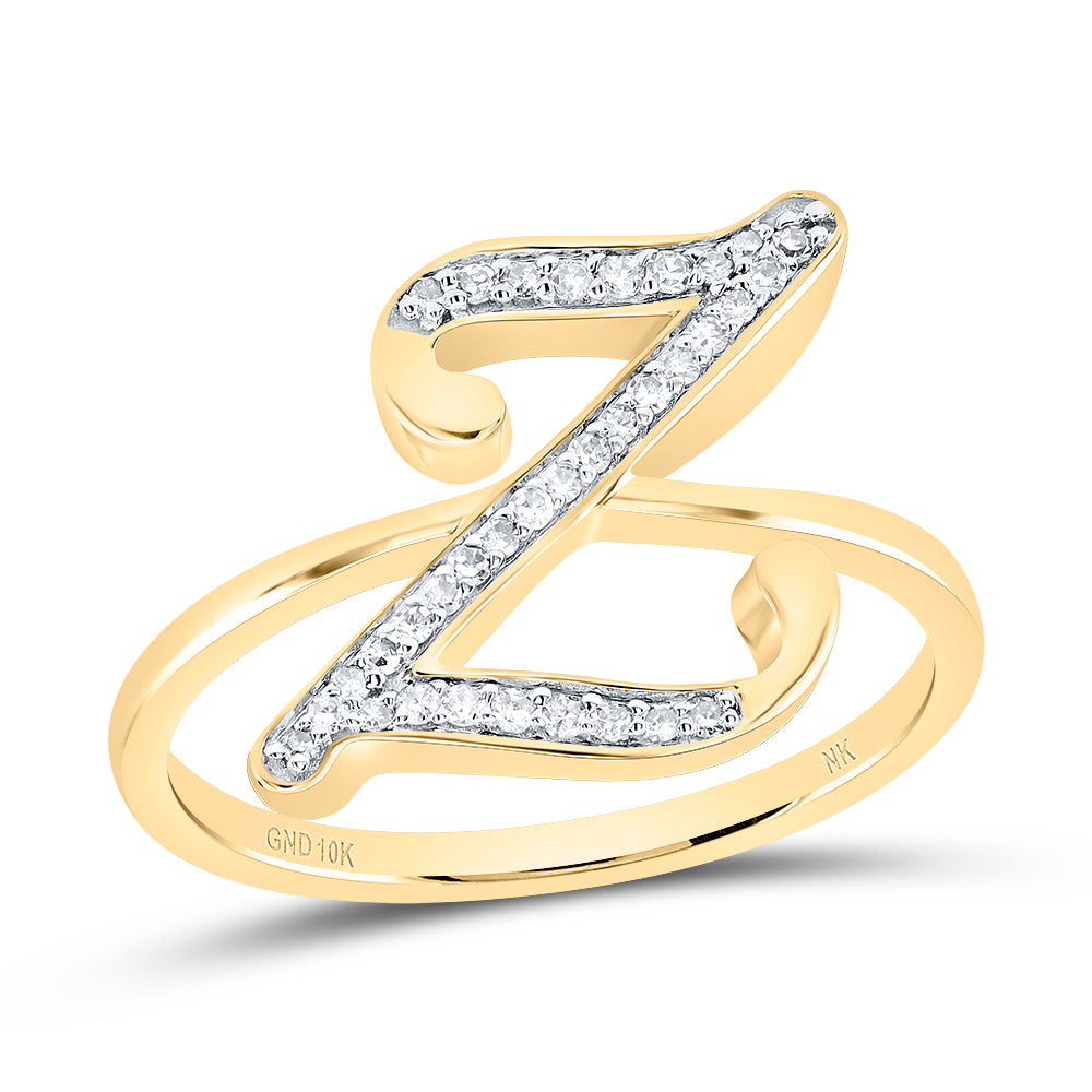 1/8CTW-DIA NK GIFT INITIAL "Z" LADIES RING 7 Daisy Joyeria
