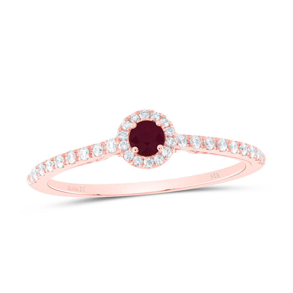 1/5CTW-DIA ANA M 3MM RD-RU NAT GEM ROUND RING 7 Daisy Joyeria