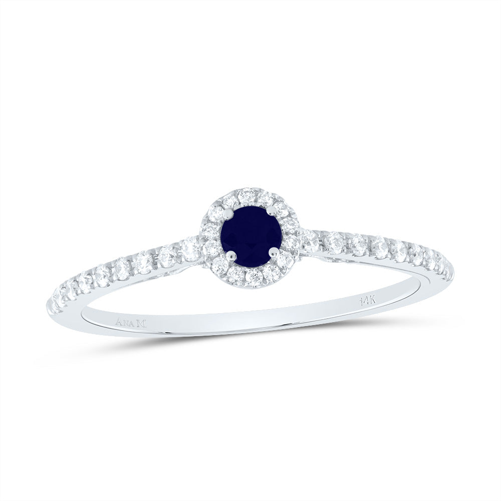 1/5CTW-DIA ANA M 3MM RD-BS NAT GEM ROUND RING 7 Daisy Joyeria