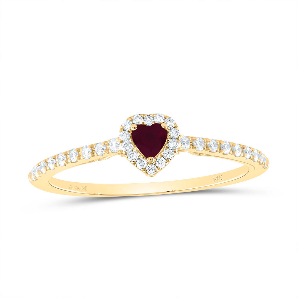1/5CTW-NAT DIA ANA M 3MM HEART-RU NAT GEM HEART RING 7 Daisy Joyeria