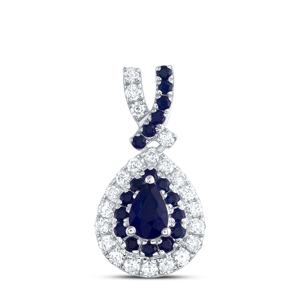 1/8CTW-DIA ANA M 1/10CTW-RD-BS, 4X3MM-PS-BS, NAT GEM PEAR PENDANT Daisy Joyeria
