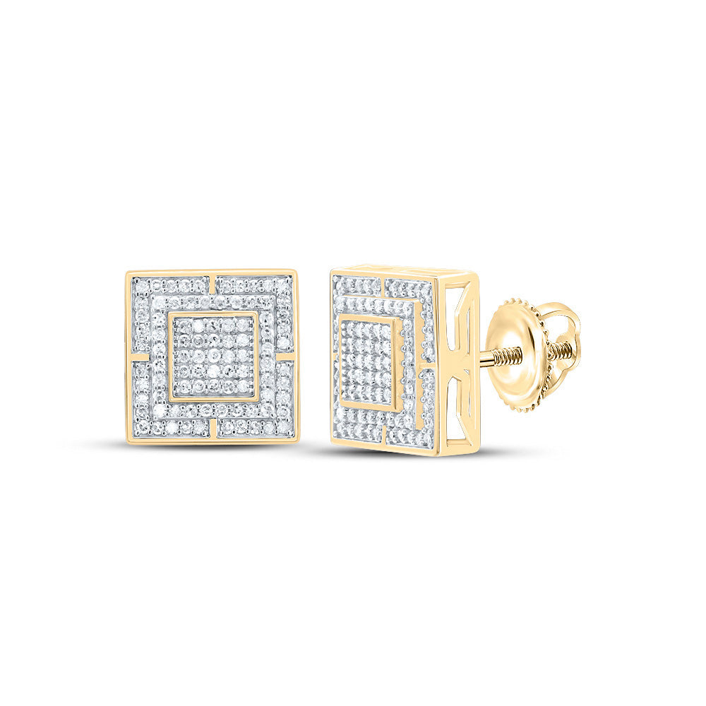 1/2CTW-DIA P1 GIFT SQUARE STUD EARRING Daisy Joyeria