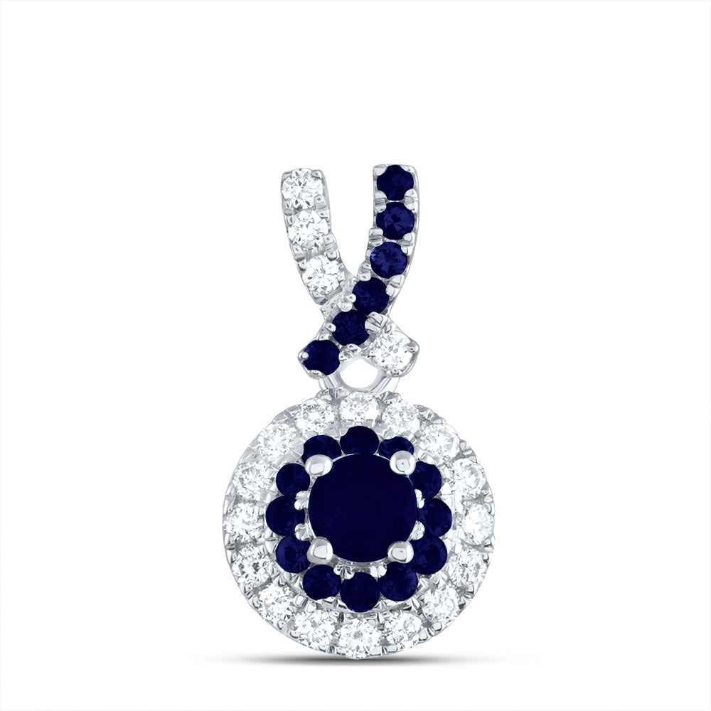 1/8CTW-DIA ANA M 1/4CTW-RD-BS, NAT GEM ROUND PENDANT Daisy Joyeria
