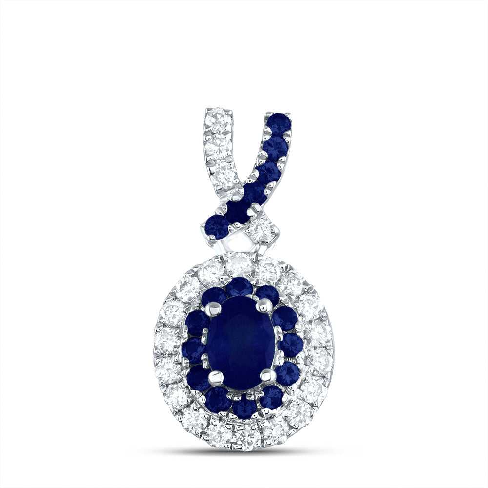 1/8CTW-DIA ANA M 1/10CTW-RD-BS, 4X3MM-OV-BS, NAT GEM OVAL PENDANT Daisy Joyeria