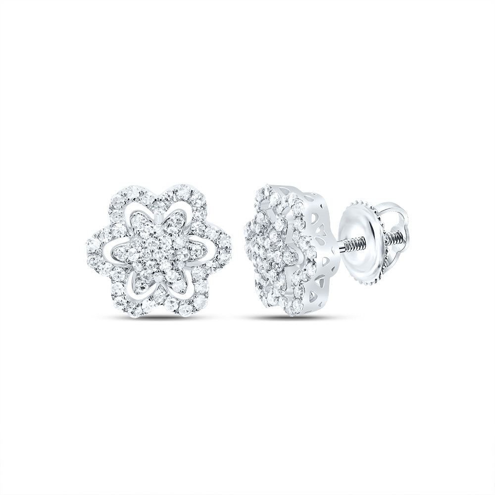 3/8CTW-DIA NK FASHION FLOWER EARRING Daisy Joyeria