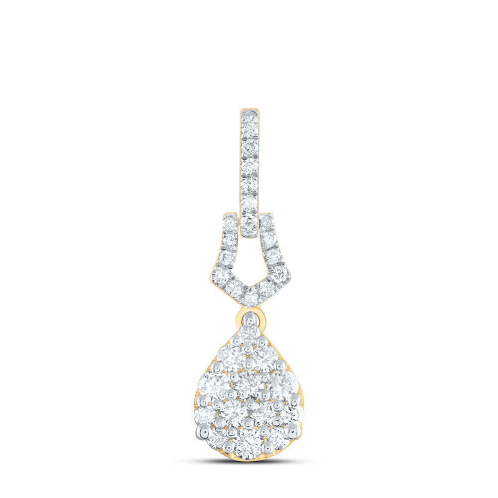 1/2CTW-DIA CN FASHION PEAR PENDANT Daisy Joyeria