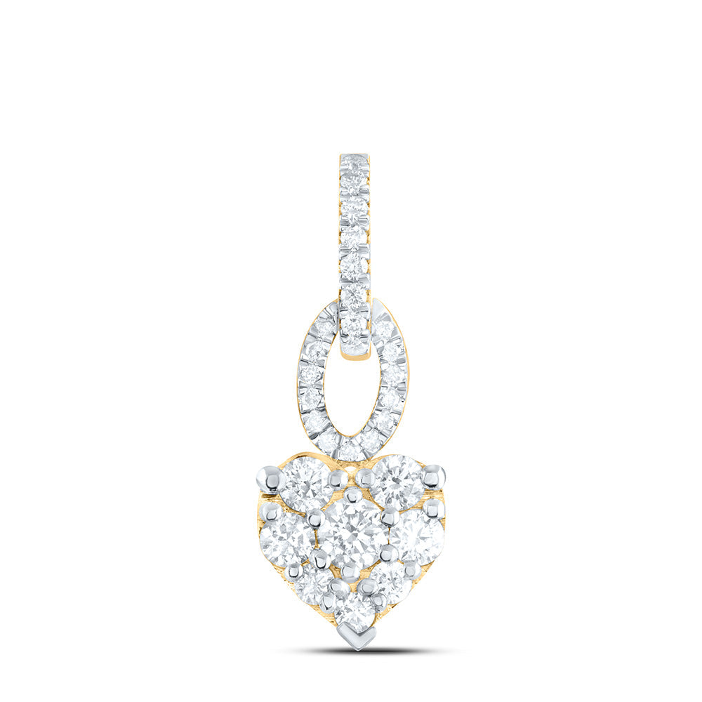 1/2CTW-NAT DIA CN FASHION HEART PENDANT Daisy Joyeria