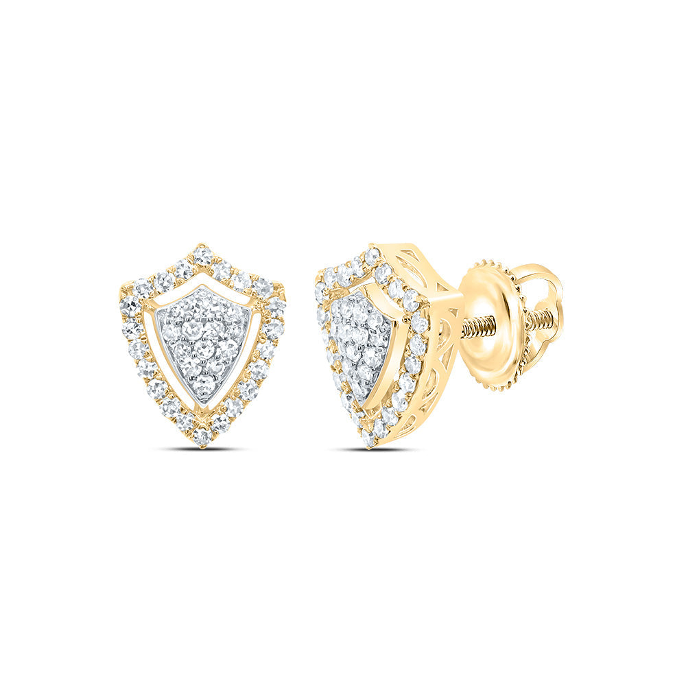 1/3CTW-DIA NK FASHION SHIELD STUD EARRING Daisy Joyeria