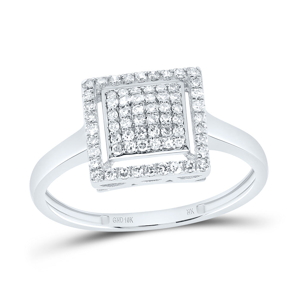 1/4CTW-DIA NK FASHION SQUARE RING 7 Daisy Joyeria