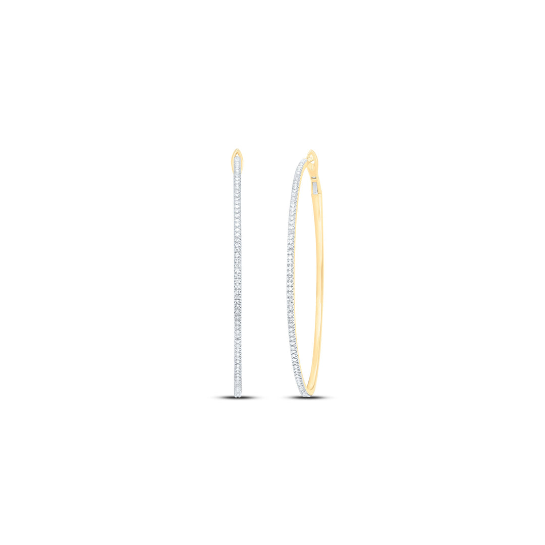 1/2CTW-DIA NK FASHION HOOP EARRING Daisy Joyeria