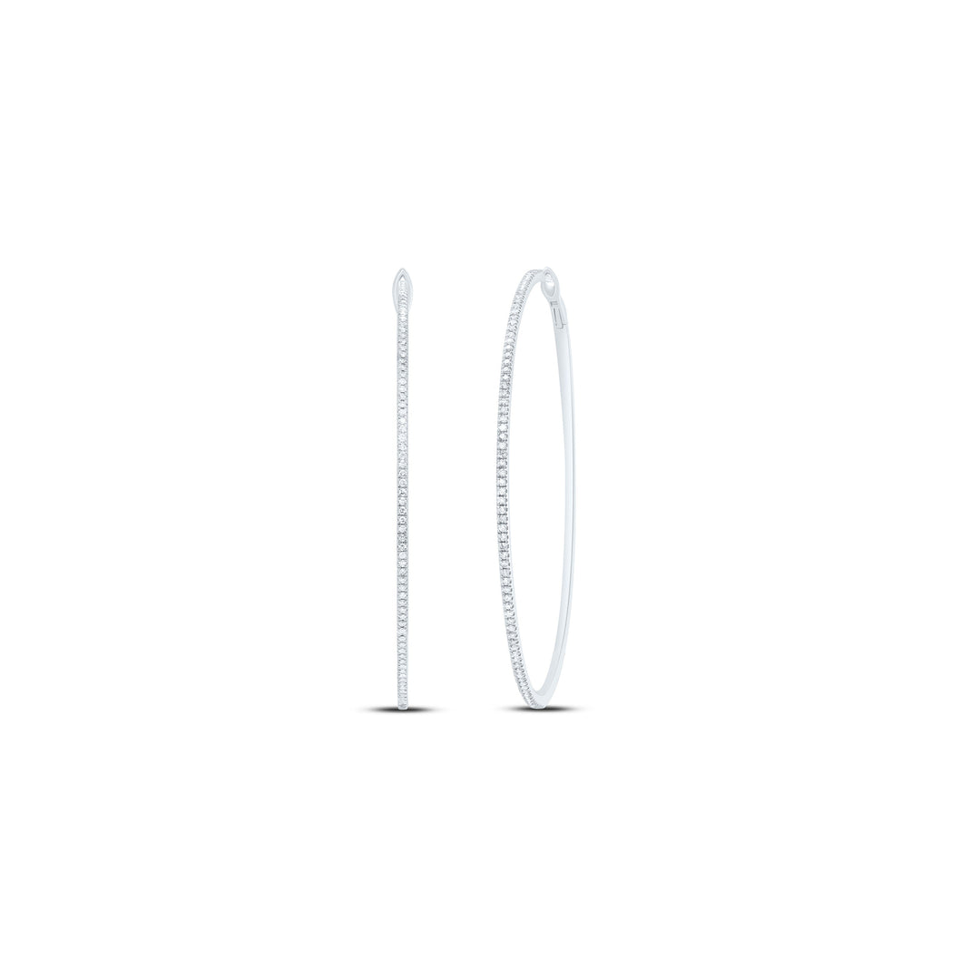 3/4CTW-DIA NK FASHION HOOP EARRING Daisy Joyeria