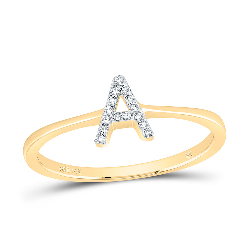 1/20CTW-DIA NK GIFT INITIAL "A" RING 7 Daisy Joyeria