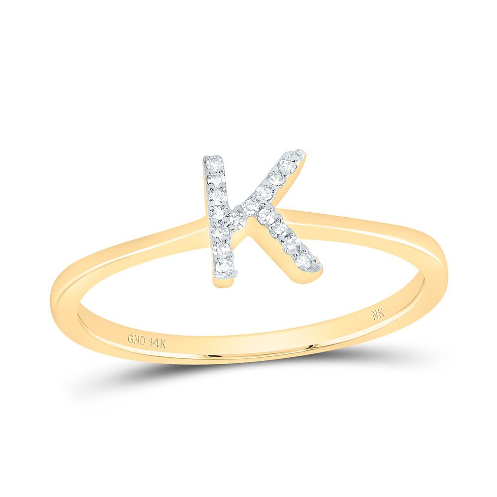 1/20CTW-DIA NK GIFT INITIAL "K" RING 7 Daisy Joyeria