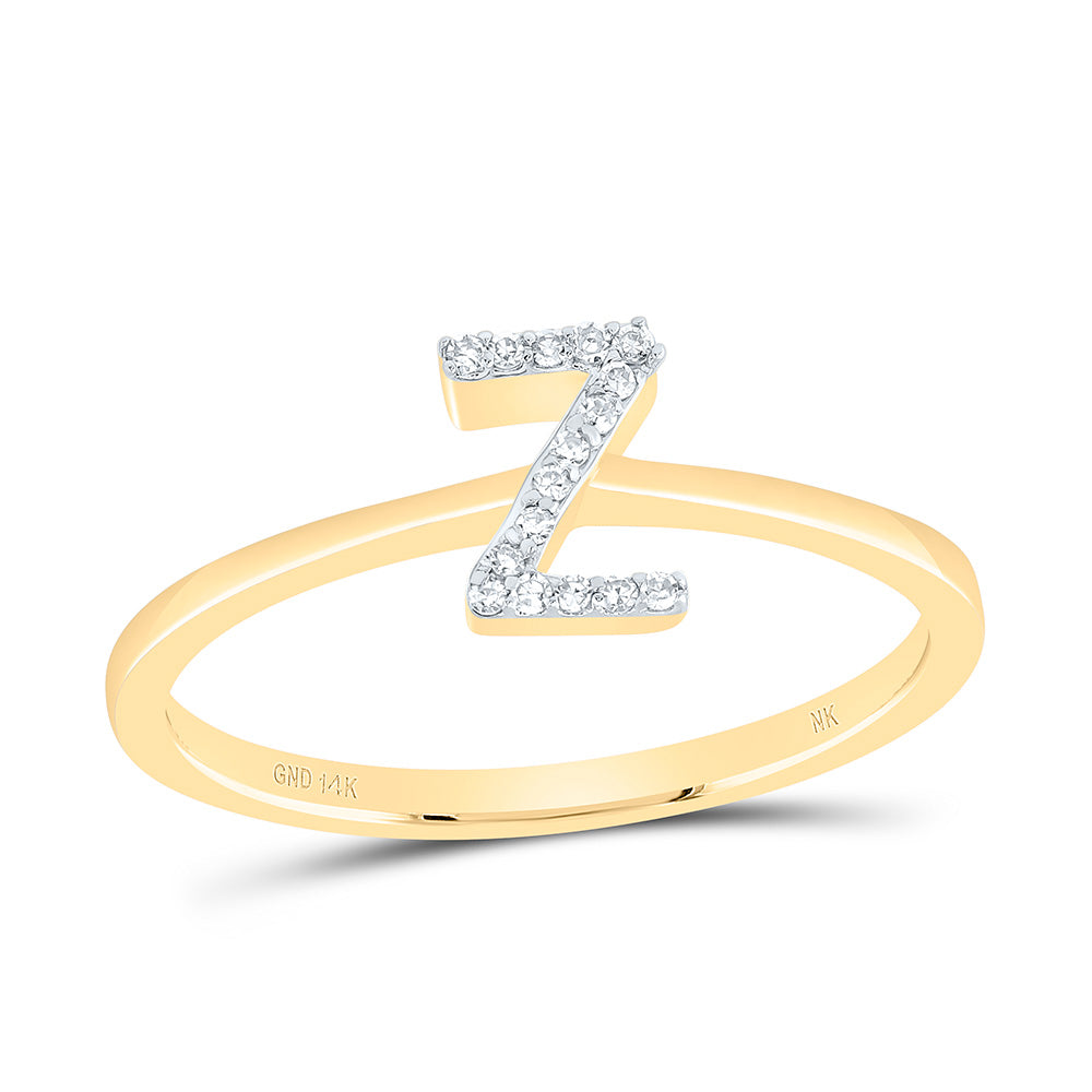 1/20CTW-DIA NK GIFT INITIAL "Z" RING 7 Daisy Joyeria