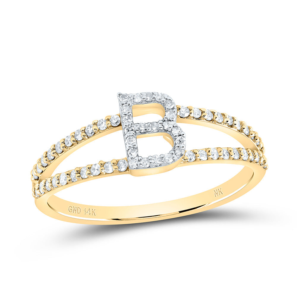 1/5CTW-DIA NK GIFT INITIAL "B" LADIES RING 7 Daisy Joyeria