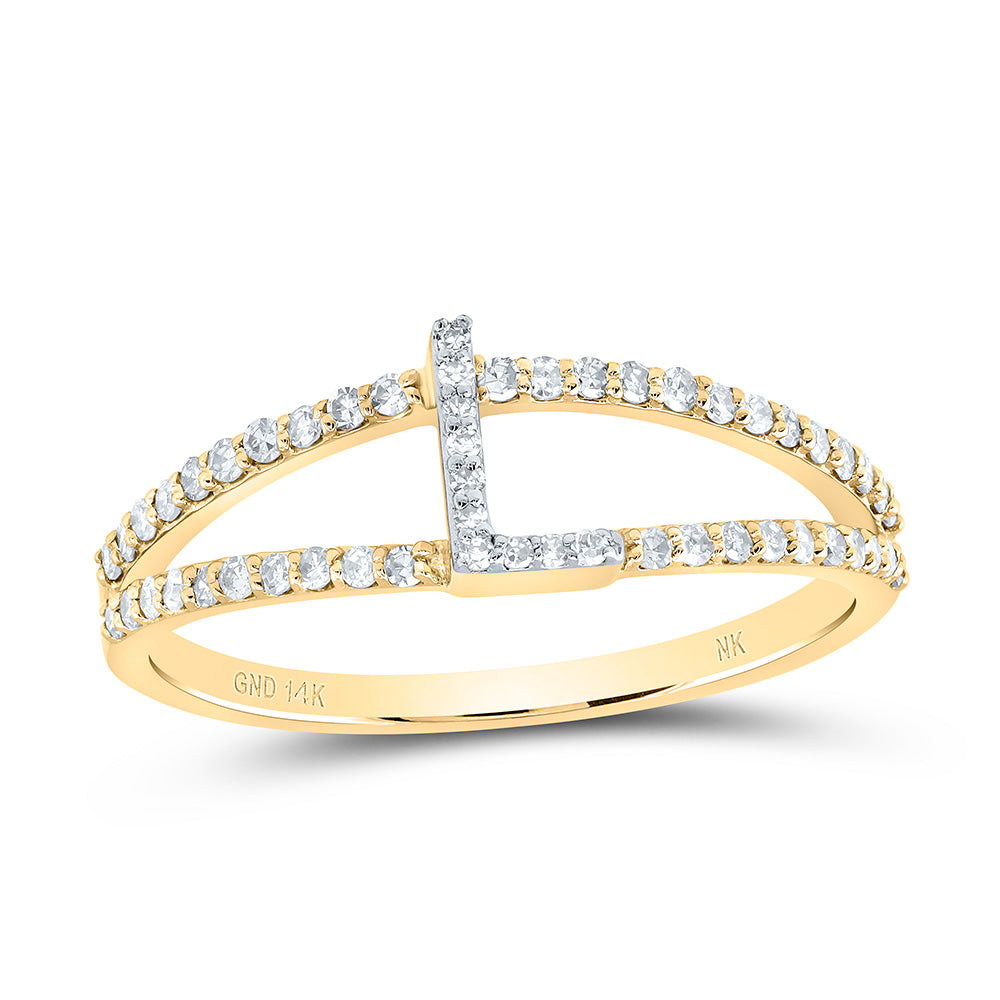 1/4CTW-DIA NK GIFT INITIAL "L" LADIES RING 7 Daisy Joyeria