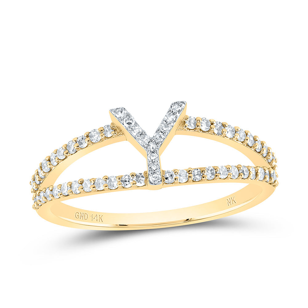 1/4CTW-DIA NK GIFT INITIAL "Y" LADIES RING 7 Daisy Joyeria