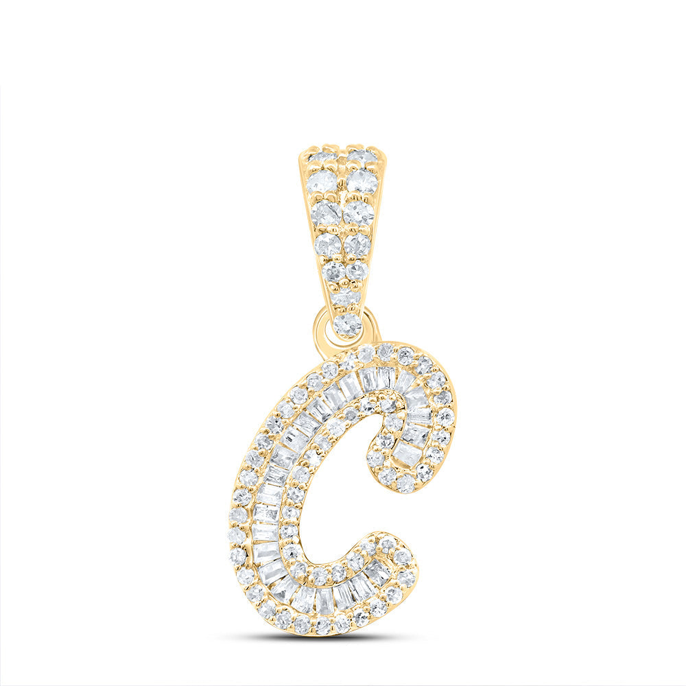 1/3CTW-DIA P1 GIFT INITIAL "C" PENDANT Daisy Joyeria