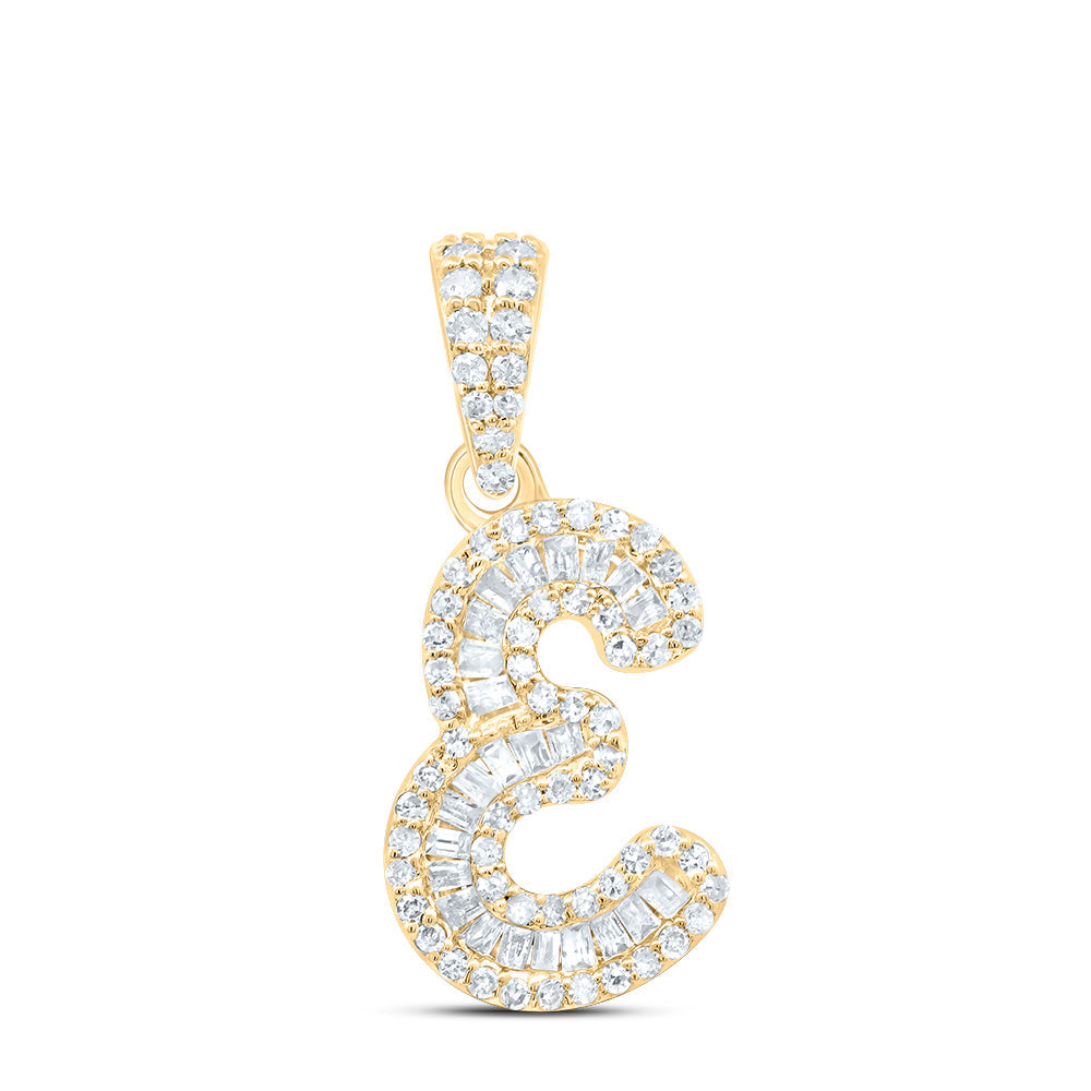 1/3CTW-DIA P1 GIFT INITIAL "E" PENDANT Daisy Joyeria