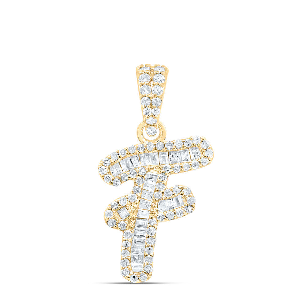 1/3CTW-DIA P1 GIFT INITIAL "F" PENDANT Daisy Joyeria