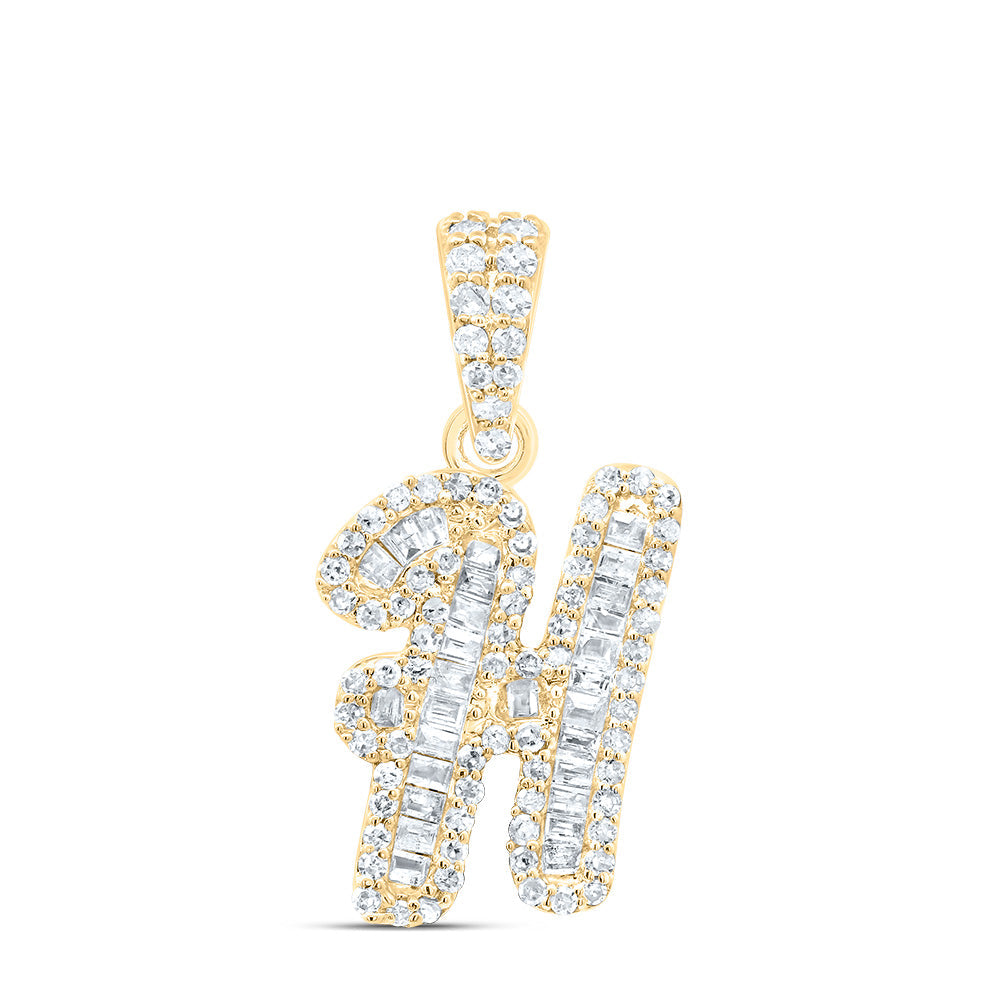 1/3CTW-DIA P1 GIFT INITIAL "H" PENDANT Daisy Joyeria