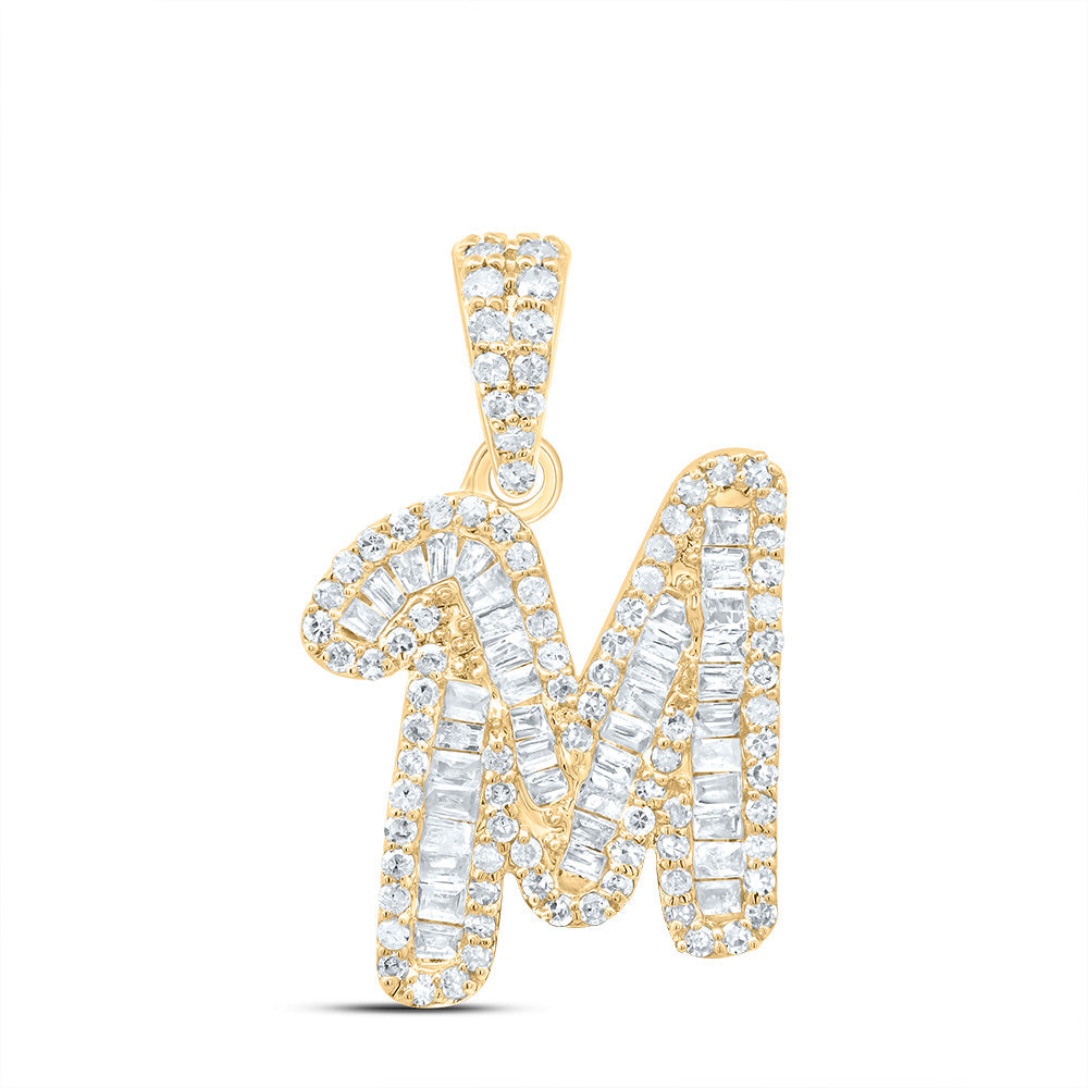 3/8CTW-DIA P1 GIFT INITIAL "M" PENDANT Daisy Joyeria