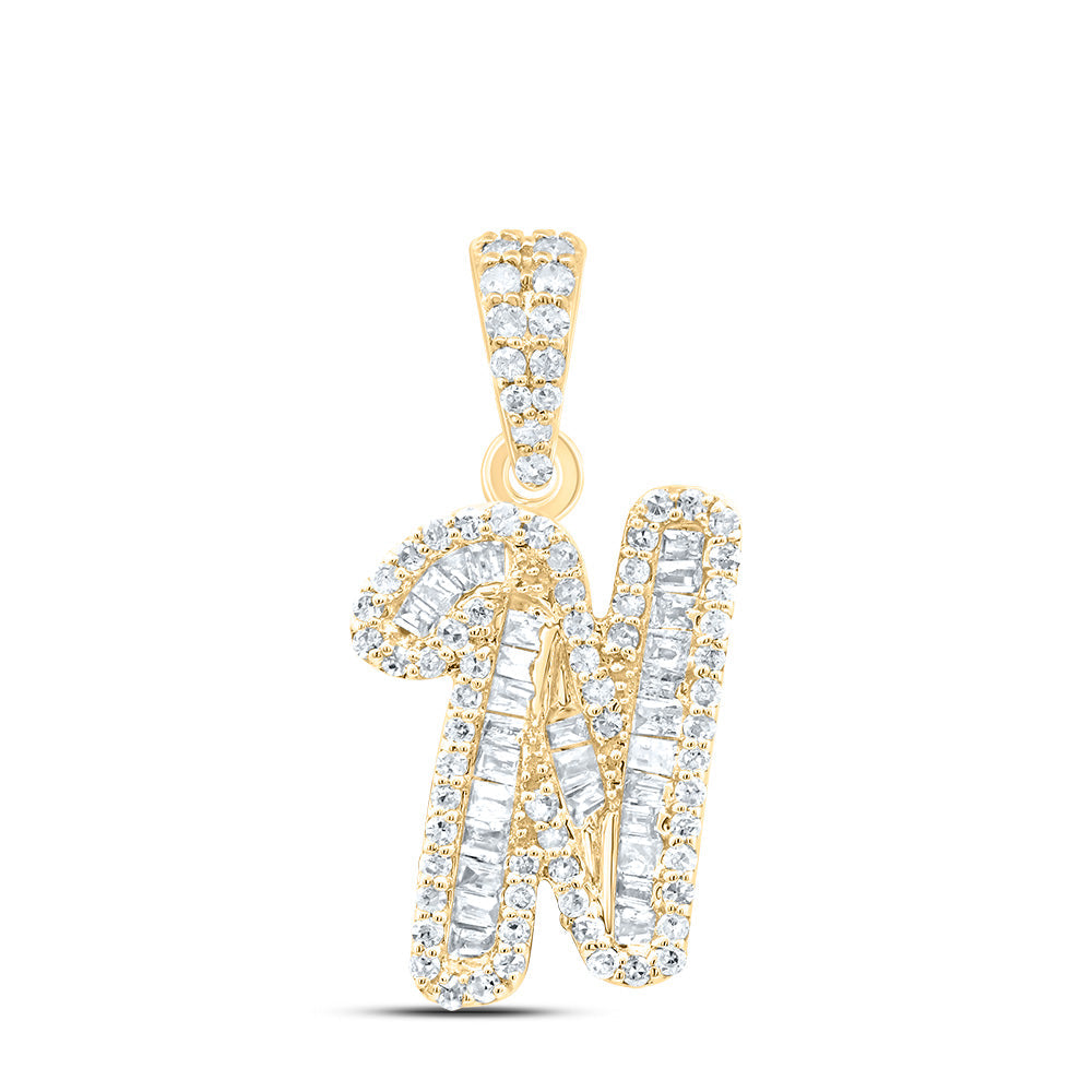 1/3CTW-DIA P1 GIFT INITIAL "N" PENDANT Daisy Joyeria