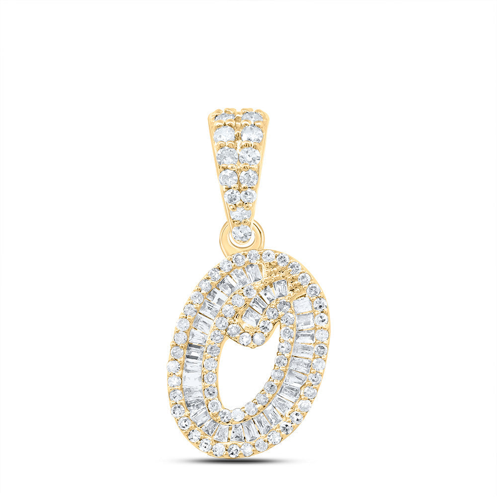 1/3CTW-DIA P1 GIFT INITIAL "O" PENDANT Daisy Joyeria